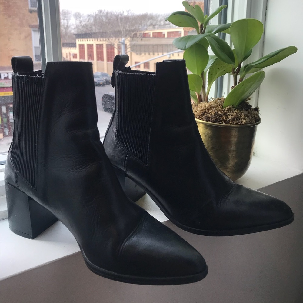 Zara leather booties